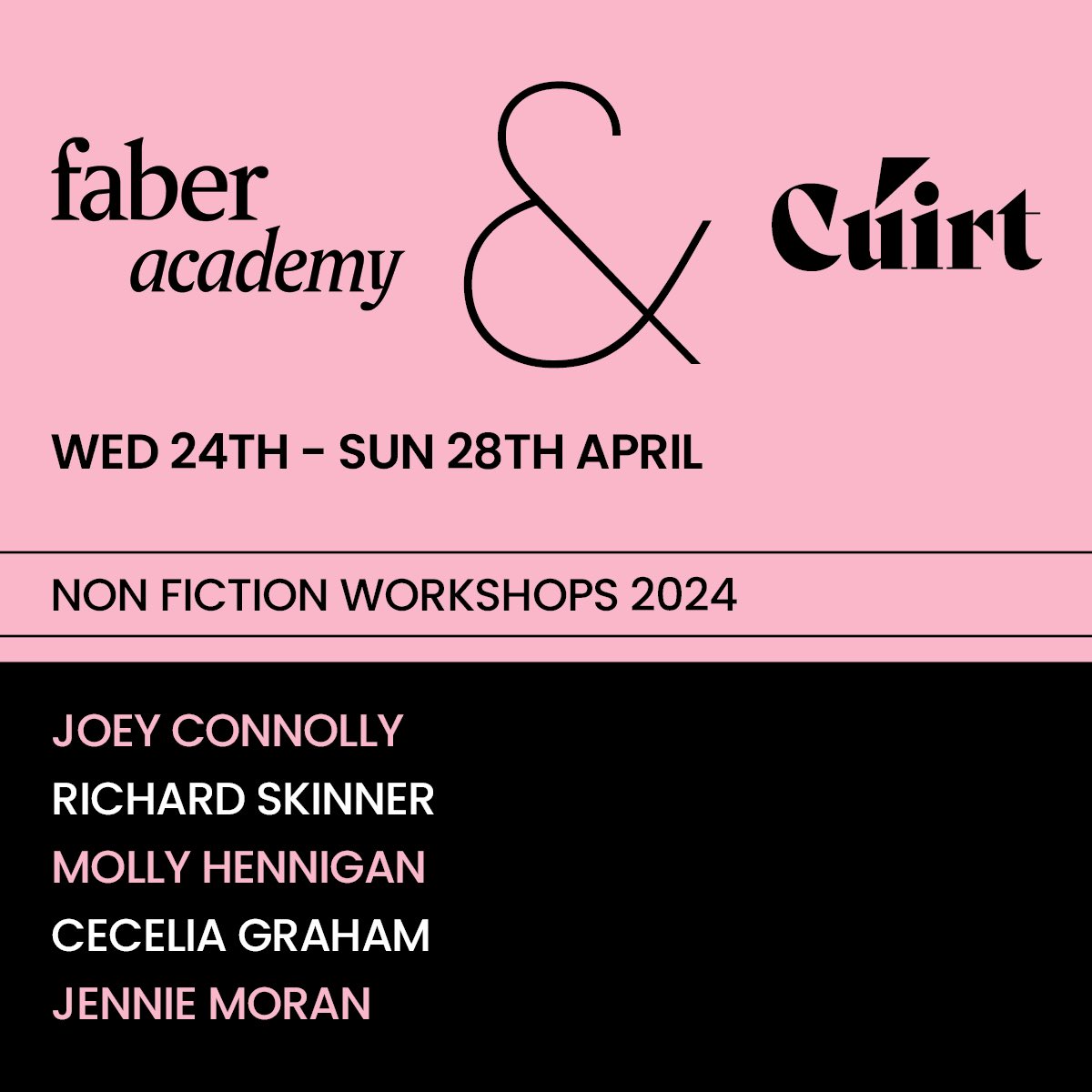 I’ll be delivering an online workshop on Life Writing for @FaberAcademy @CuirtFestival, Galway. Join us! Details here: cuirt.ie/whats-on/richa…