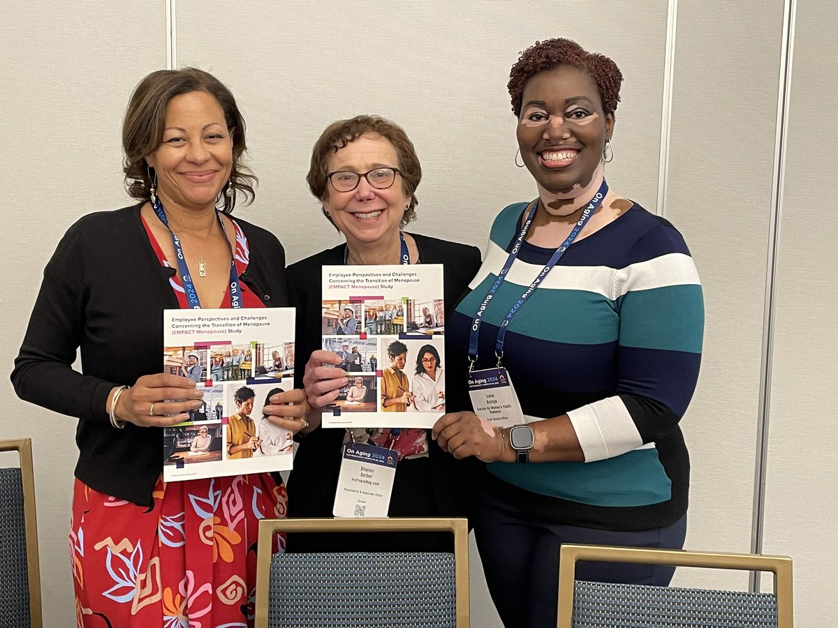 It was an honor to present the results from the #SWHR menopause workplace survey alongside these two amazing women at the <a href="/asaging/">American Society Aging</a> conference.