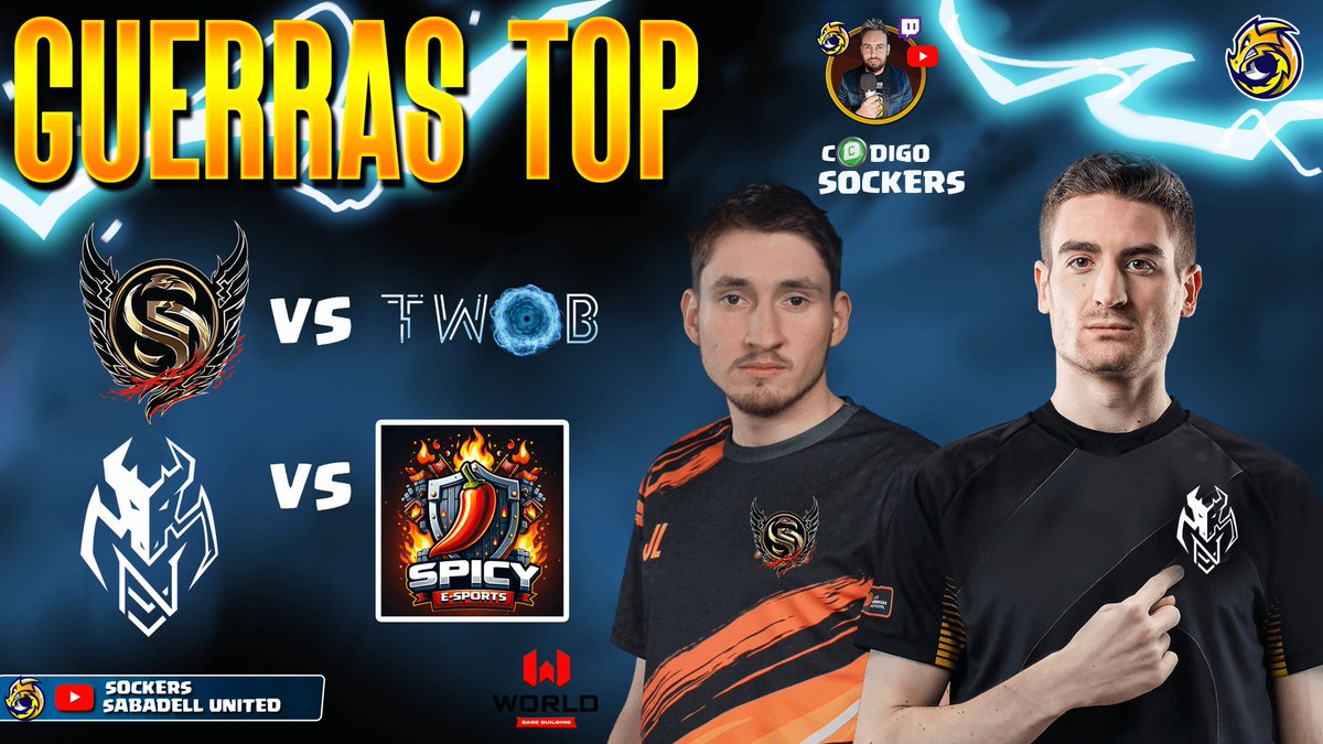 Sockers_'s tweet photo. 🔴LIVE
Doble ✨
QUARTER finals WB
🥳🥳🥳
✅ @Synchroniic 🆚 #twob
✅ @VNesportingCOC 🆚 #spicy
YT https://t.co/ck1gbRZbnR
TW
https://t.co/UvuJuygy1k
RT 🔁
#clashofclans https://t.co/hi1lZeY61Y