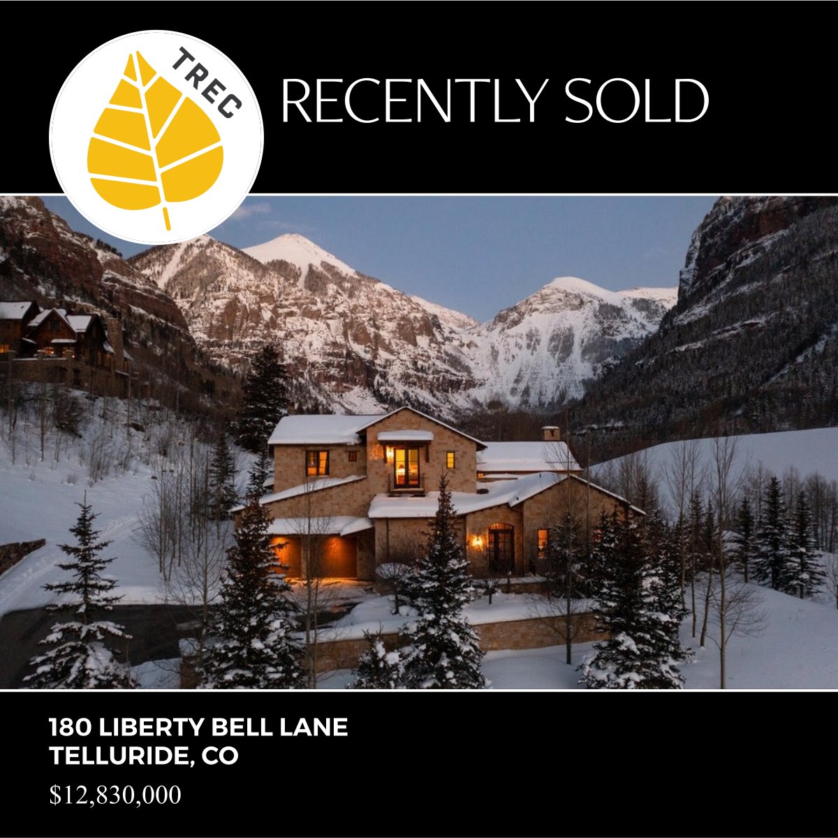 TRECTelluride's tweet photo. Recently Sold | This stunning estate is located in the highly desirable Idarado Legacy neighborhood. One of the most beautiful of all mountain settings, just a short walk from downtown #Telluride.   
#trec #colorado #snow #ski #resort #luxury #elegance #forbesglobalproperties https://t.co/rnYjyciR40