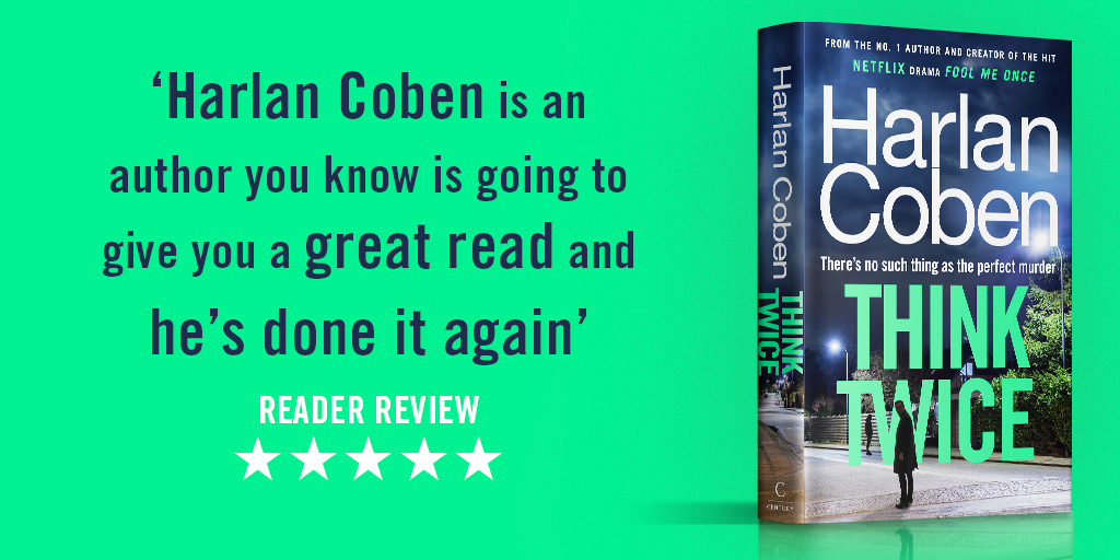 Publication for @HarlanCoben's #ThinkTwice is just around the corner! The 5🌟 reader reviews are still rolling in and we can't wait for you all to get your hands on a copy! Pre-order here: amazon.co.uk/dp/B0CFPVT4SN
