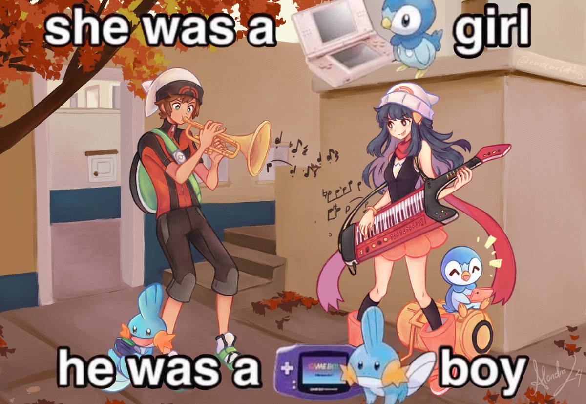 constarlations's tweet photo. She was a 🎹 girl
He was a 🎺 guy 
#pokemon https://t.co/k9DEXXUc7l