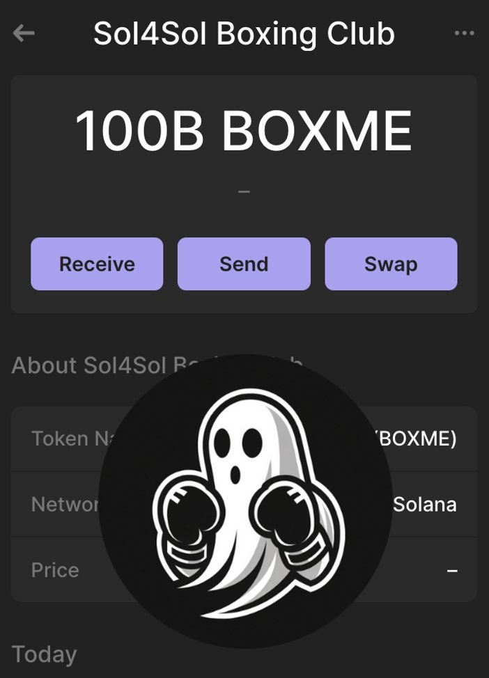 Sol4SolBoxing's tweet image. Sol4Sol Boxing Club: Solana's Only IRL Combat Token. Coming Soon..... 🥊