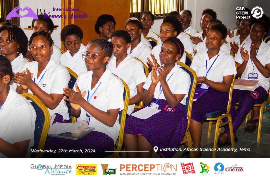 Official_GMA's tweet photo. As a component of our Corporate Social Responsibility efforts for International Women's Month, we held a seminar at the African Science Academy, focusing on educating students about personal branding, public speaking, and leveraging their social media presence effectively.

#WeAreGMA
#InternationalWomensMonth
#SupportInclusion