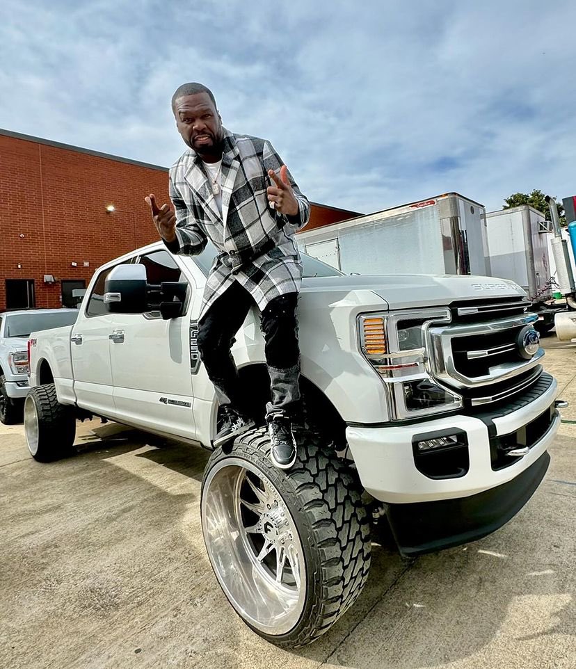 50cent's tweet photo. Big Boys need toys too, you know the vibes. On set of BMF 🎥 let’s get it GLG🚦GreenLightGang • https://t.co/jnbpt4Vpb3 https://t.co/20rEGPMITs