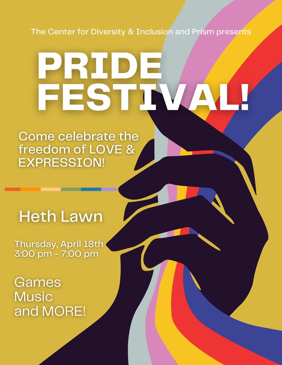 LeaderCitizen's tweet photo. Looking for a Citizen Leader designated event to attend? The Center for Diversity &amp; Inclusion and Prism are hosting Pride Festival!

We hope to see you there!

#citizenleader #opportunity https://t.co/hweqWZX7SX
