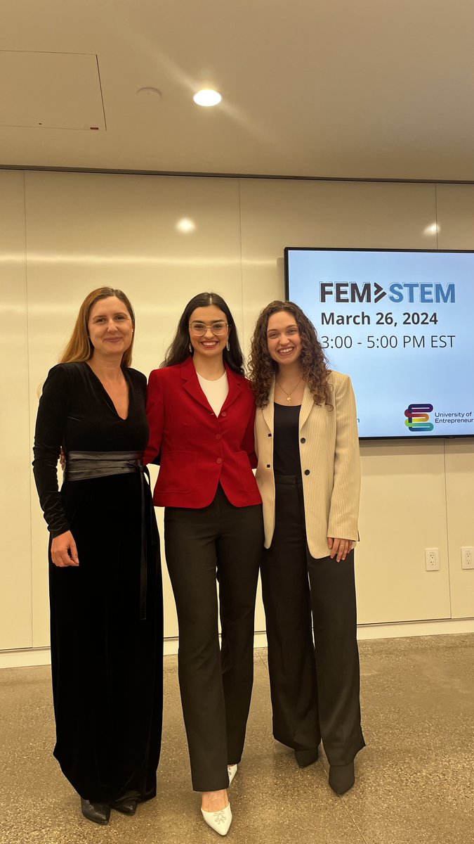 Yesterday, the six FemSTEM pitch finalists wowed audience and judges alike, showcasing the remarkable work being done by women-led startups across @UofT. @ImaginAbleSlns took home 1st prize, followed by runners up Creative Medical Solutions and Toothpod! Congratulations, all!
