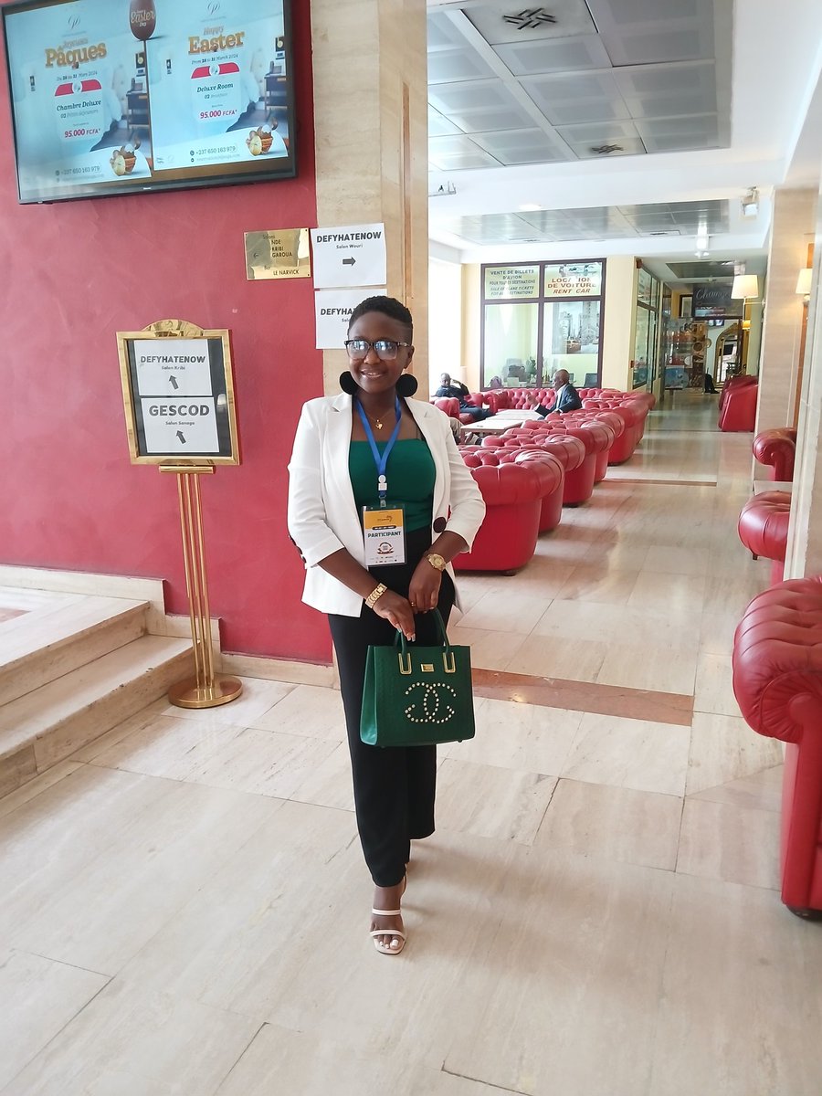 MomaSandrine's tweet photo. I am taking part in the 2nd edition of the #AFFCameroon Conference organized by #defyhatenow. The theme for this edition is "Combating digital threats to elections in Cameroon: Strategies for combating disinformation during the electoral period". 
@NgalaDesmond 
@civic_watch https://t.co/qpmwpTagM7
