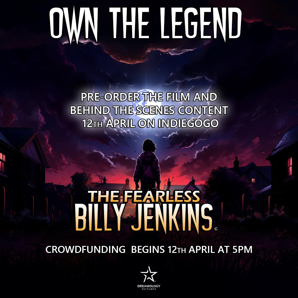 DreamologyMax's tweet photo. Time to reveal our first @Indiegogo perks! Pre-buy the legend on 12th April when we crowdfund 'The Fearless Billy Jenkins'!
#filmfestival #shortfilm #vampires #VampireSurvivors #VAMPIRE #vampirehunt #horror #HorrorMovies #Horrorfam #action #adventure #comingofage #80s #90s https://t.co/bVdNApRIXL