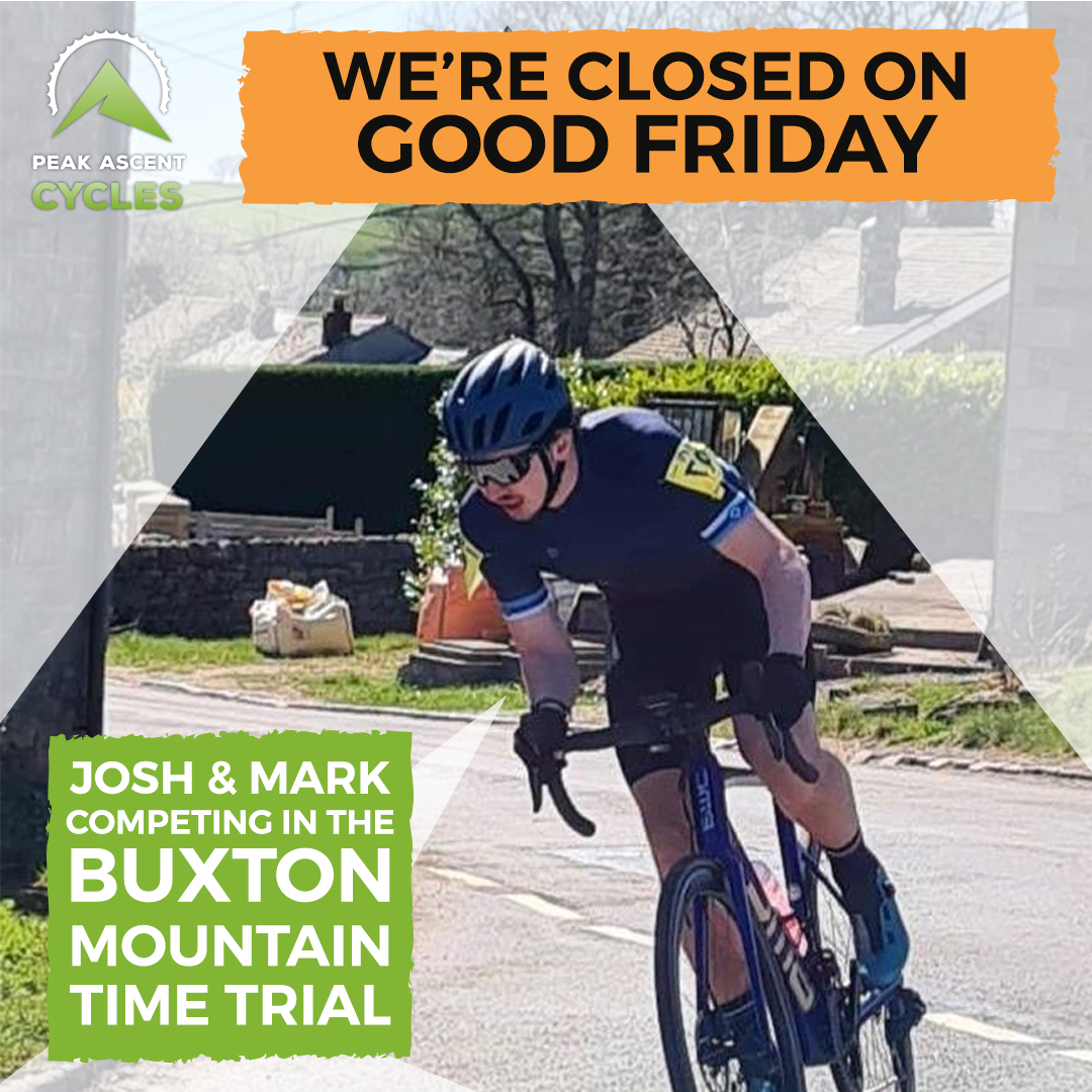PatsTeamSpirit's tweet photo. We will be closed on Good Friday to cheer Josh and Mark on in the Buxton Cycling Club Mountain Time Trial. Open as normal again from Saturday.

Hope everyone has a brilliant Easter weekend, plenty of action for us! (1/2) https://t.co/POZZrO8Dfe