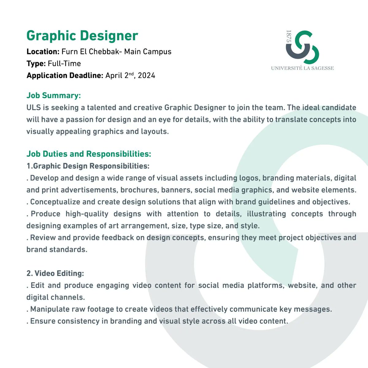 Université La Sagesse tweet media