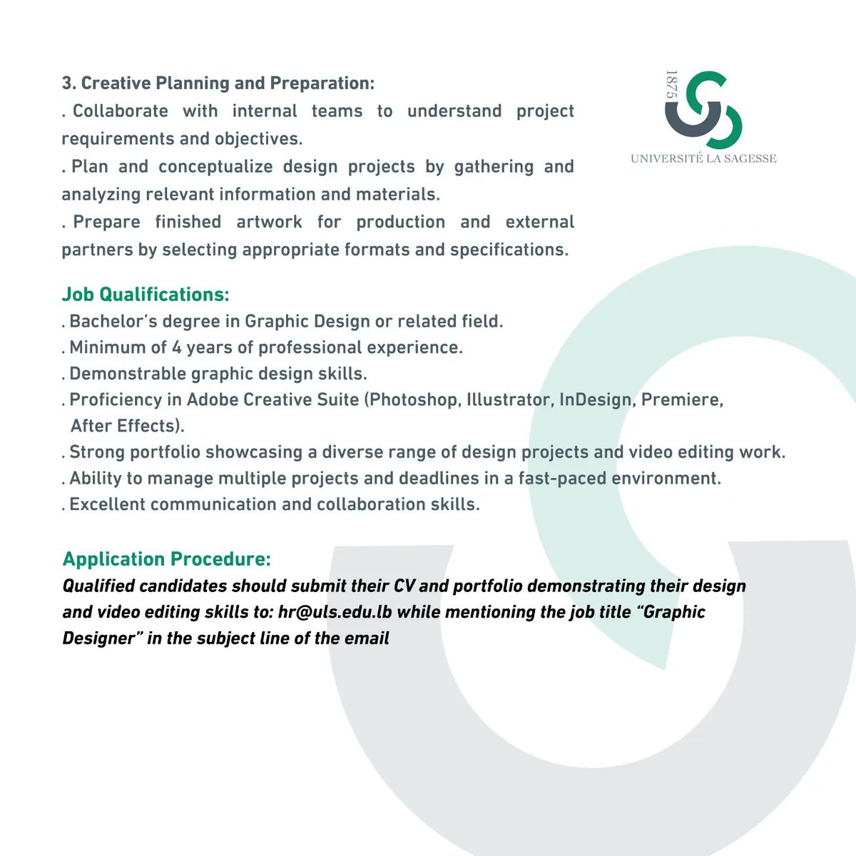 Université La Sagesse tweet media