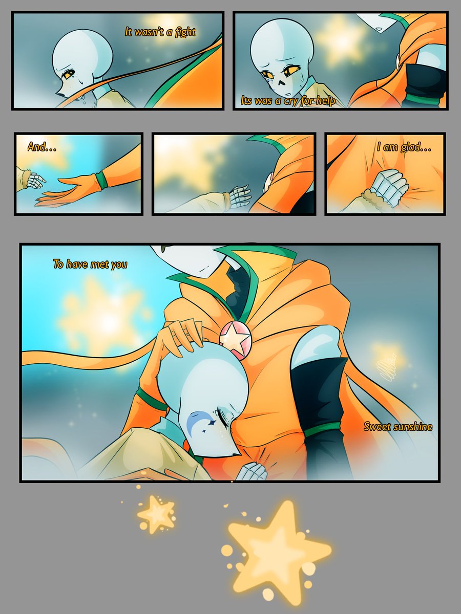 hnwd11's tweet photo. There the second price to @lai_niax 
Two comic pages about the meeting of her adorable Uni and Dream (´∩｡• ᵕ •｡∩`)🤍🤍

#dreamsans #unisans #dreamtale #utmv https://t.co/G9tsyr1DUq