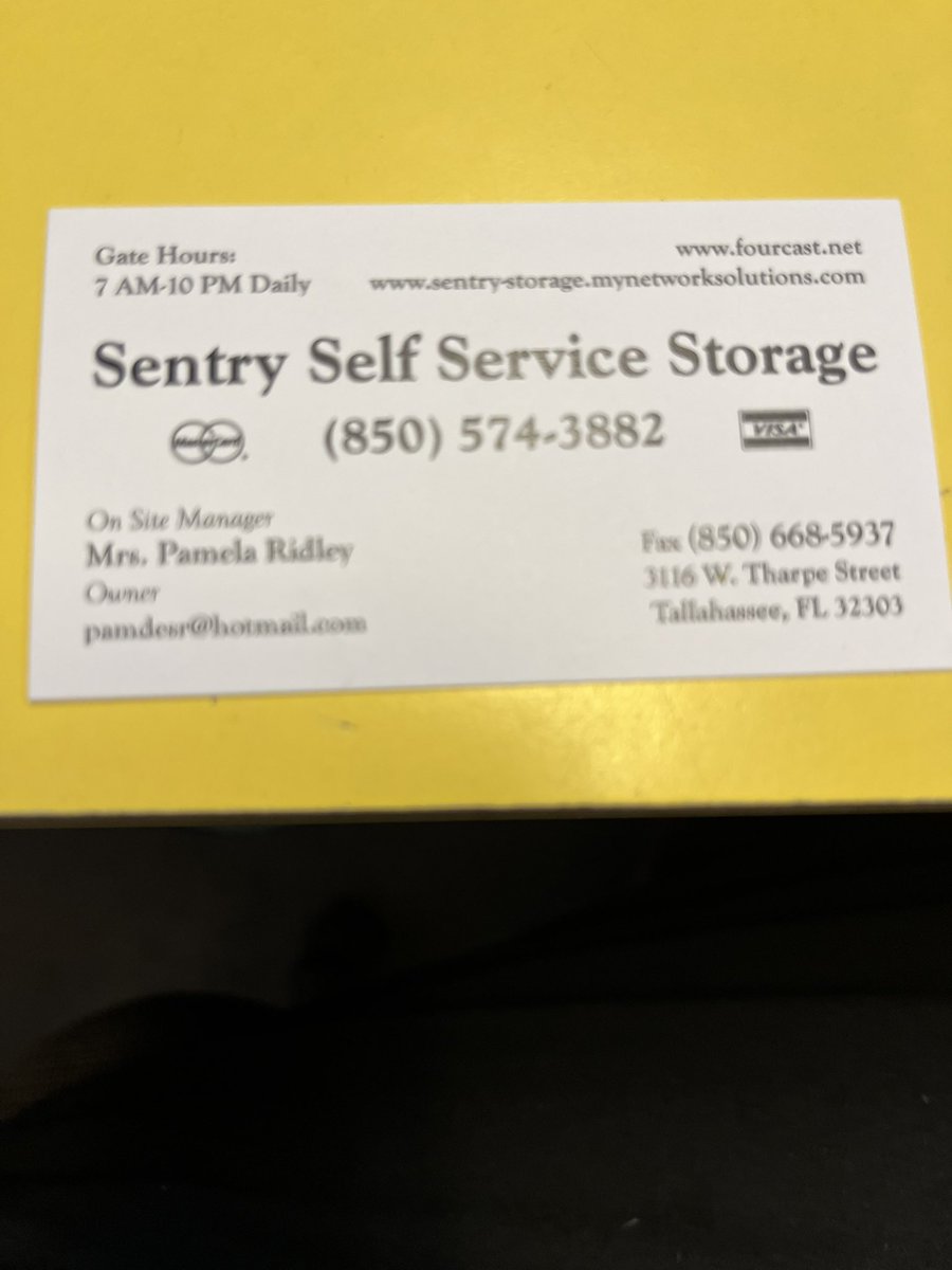 Pamdesr's tweet photo. 850 574 3882 Sentry Self Service Storage,Tallahassee best for 31 years locally owned & operated Don’t wait too long only a few units left! Come by or call #sentrystorage
Have a marvelous Wednesday all of you! https://t.co/liAHrU4MT0