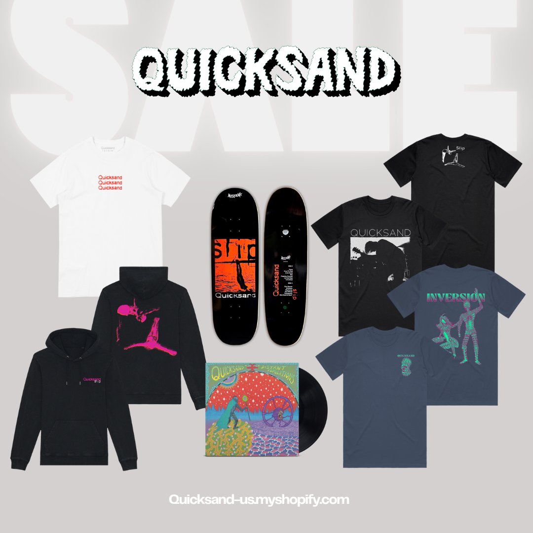 Shop our merch sale for up to 50% off at quicksand-us.myshopify.com ⚡️⚡️