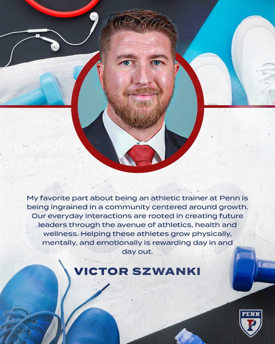 Working in higher education, the root of what we do is creating future leaders through athletics.

Victor Szwanki is doing just in his work with <a href="/PennFB/">Penn Football</a> and <a href="/PennSwimDive/">Penn Swimming & Diving</a>. We continue to recognize our athletic trainers during this month of March!

#FightOnPenn 🔴🔵 x #NATM2024