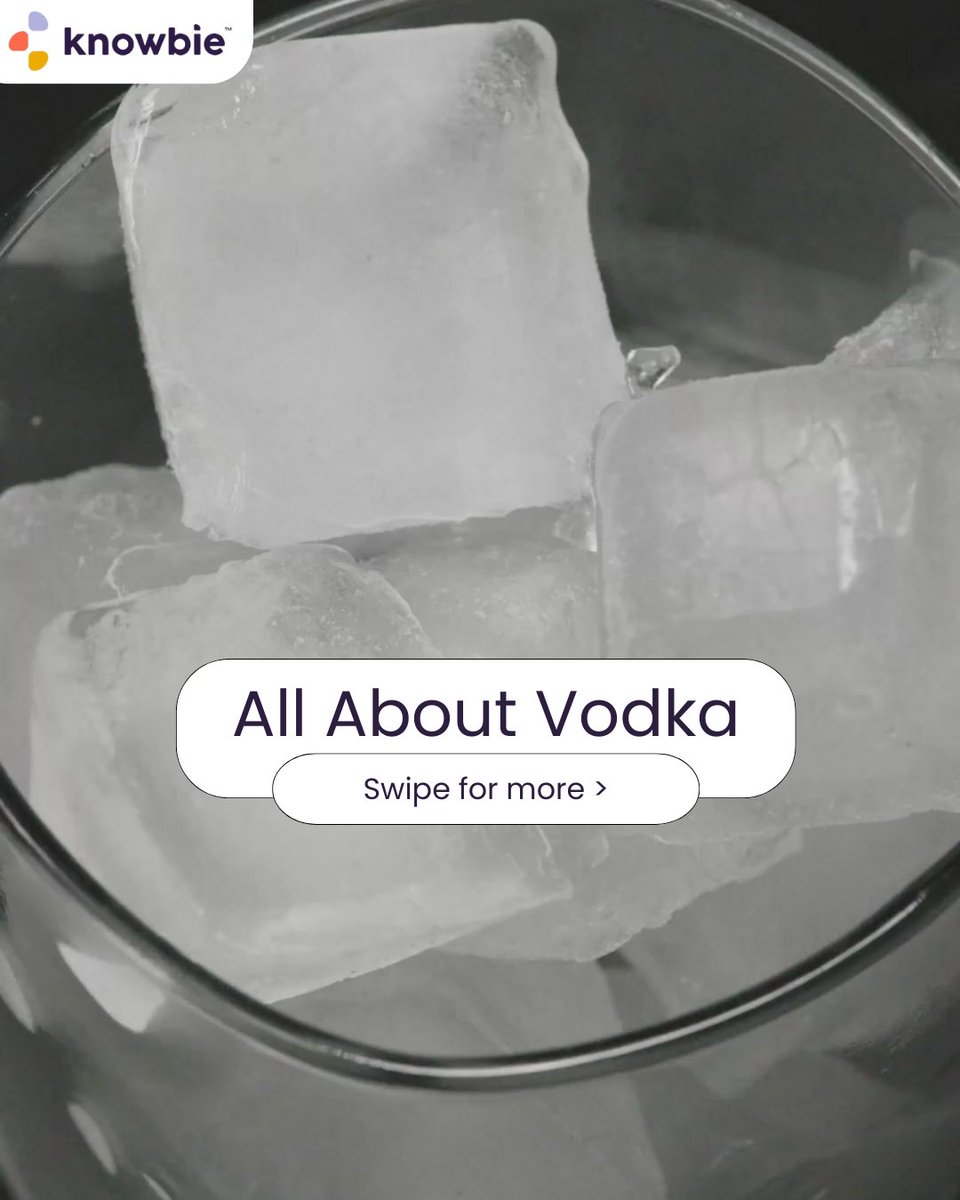 getknowbie's tweet image. You’d be surprised to know that vodka comes from the Slavic word “voda”, which means “water” 💦  Knowbie’s got 3 interesting little tidbits about vodka for you! Swipe for more. 

#vodka #knowbie #cocktailhour #craftspirits