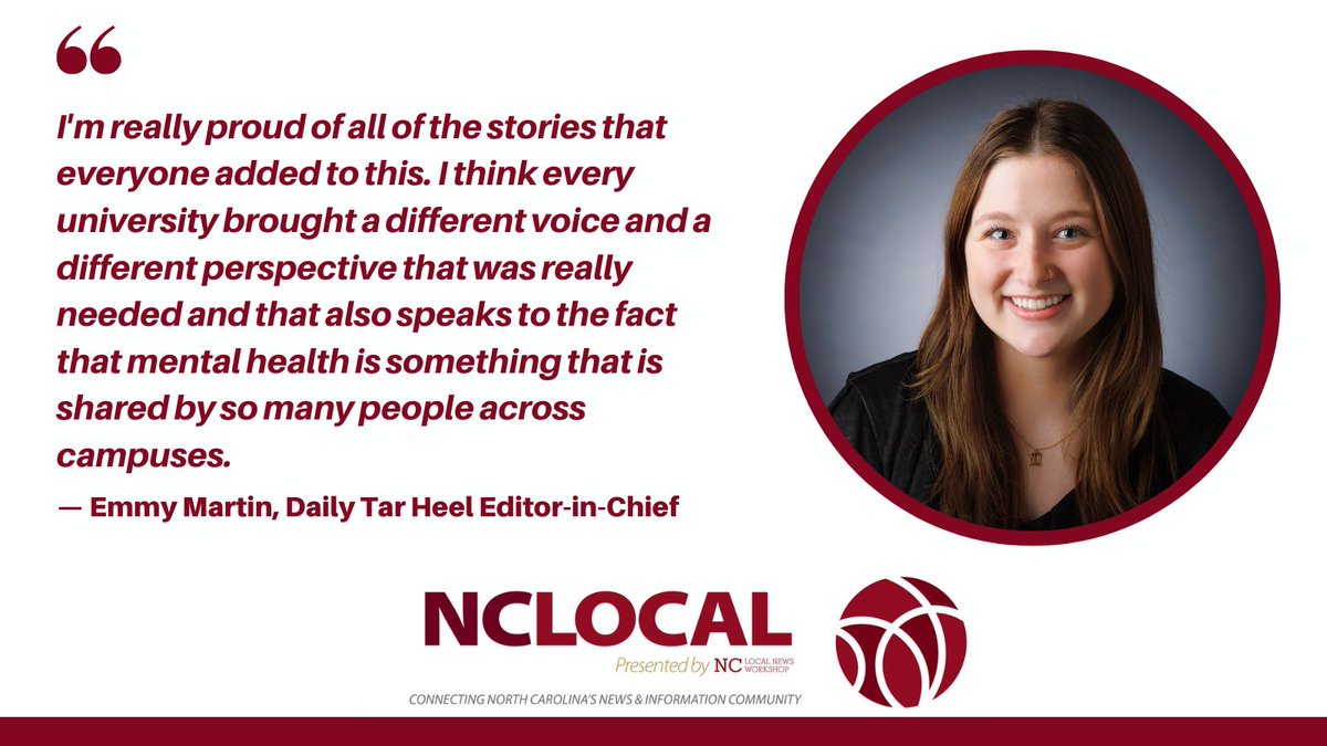This week, #NCLocal chats with @dailytarheel’s @emmymrtin & @NinerTimes Sunnya Hadavi about their @soljourno Mental Health Collaborative with 7 other colleges. Plus, @triblogblog finds AI-generated newsletters have landed in NC. Read  & subscribe: us17.campaign-archive.com/?u=48daec75309…