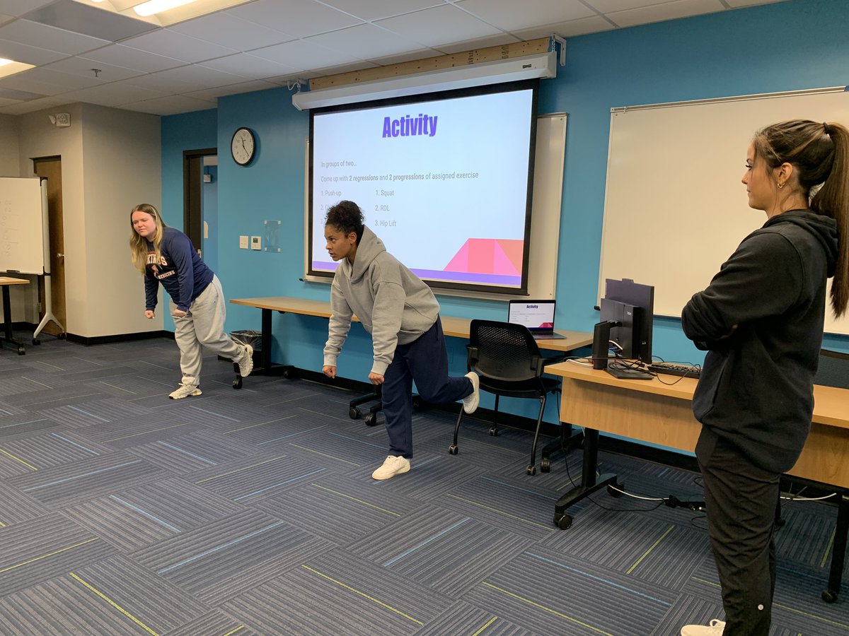 BHSRedDevils_AT's tweet image. Alessia was a guest lecturer for AT students at Merrimack College today! Basics of building a strength and conditioning program for athletes! @BHSRedDevils @MerrimackAlumni
