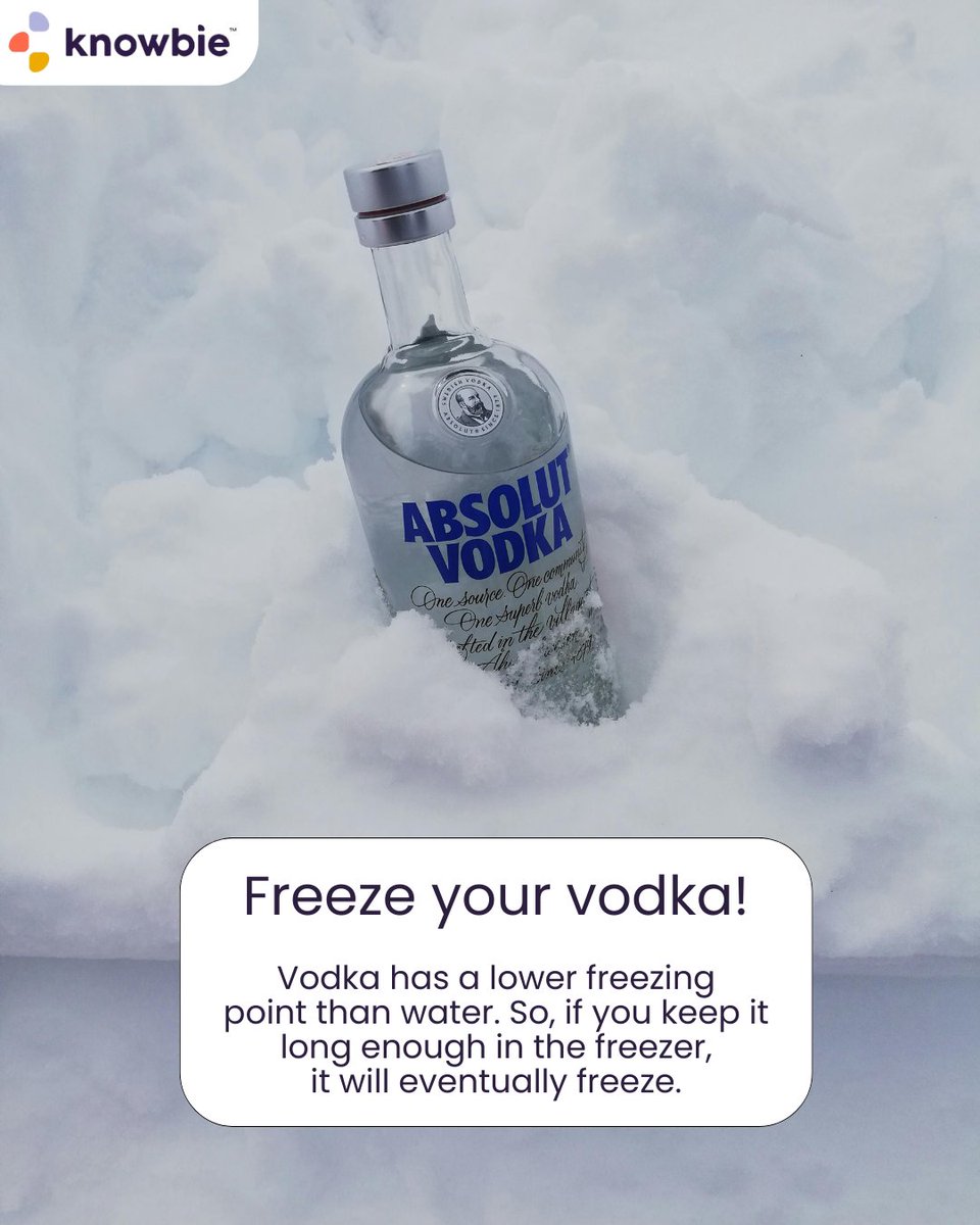 getknowbie's tweet image. You’d be surprised to know that vodka comes from the Slavic word “voda”, which means “water” 💦  Knowbie’s got 3 interesting little tidbits about vodka for you! Swipe for more. 

#vodka #knowbie #cocktailhour #craftspirits