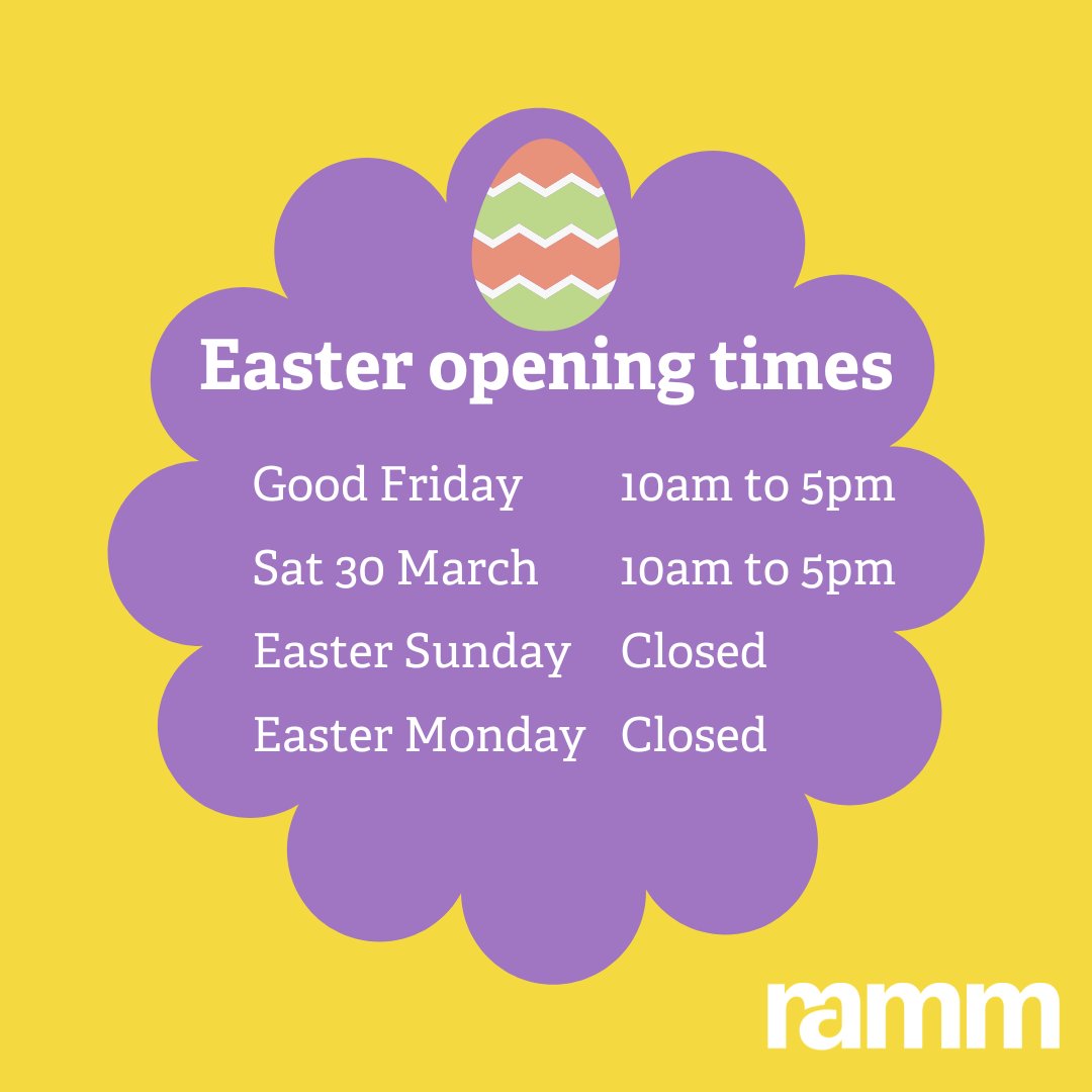 🐣Please note our Easter opening hours🐇: Good Friday, 10am-5pm Saturday 30 March, 10am-5pm Easter Sunday, closed Easter Monday, closed