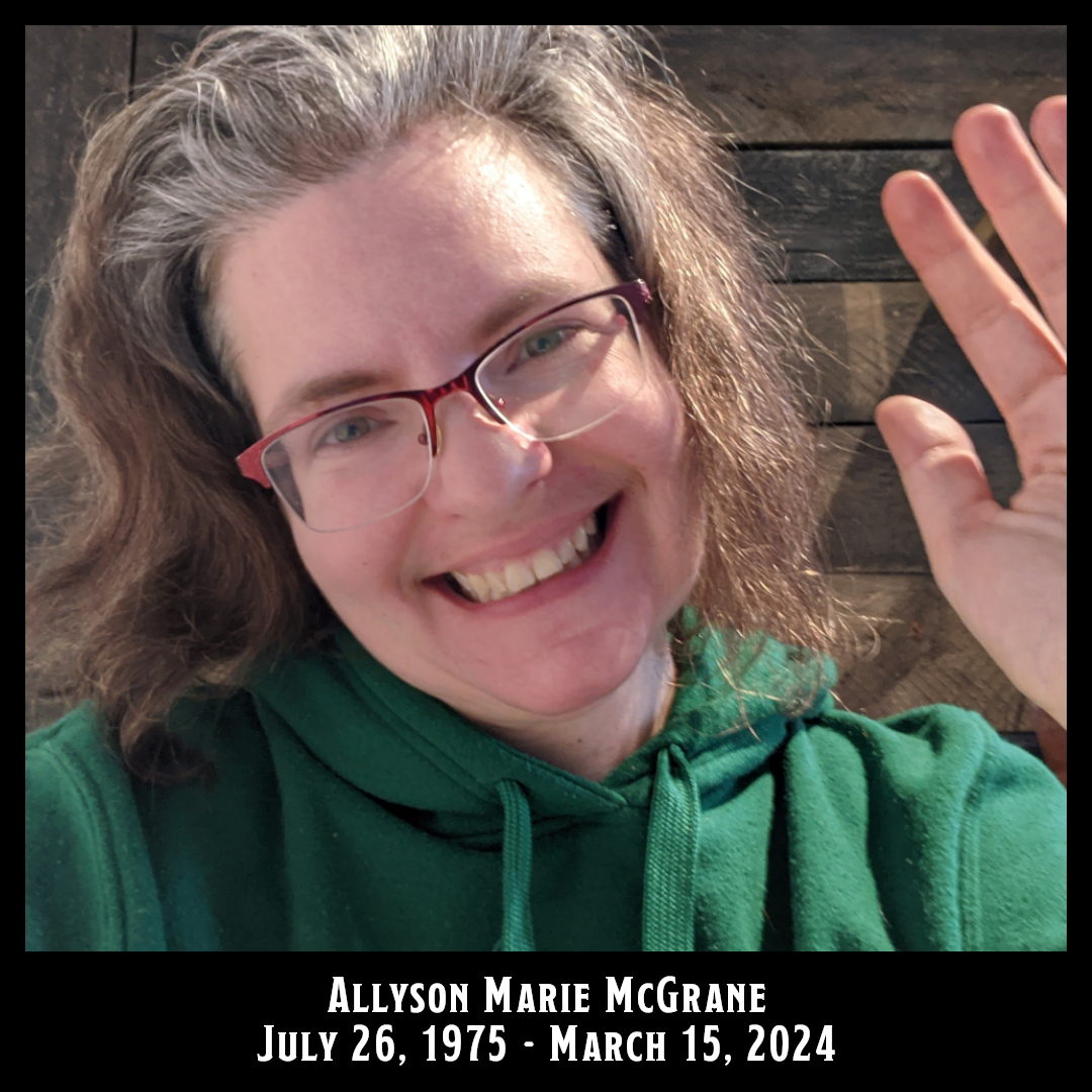 For those who may not know about <a href="/AllysonMcGrane/">Allyson McGrane</a>.
