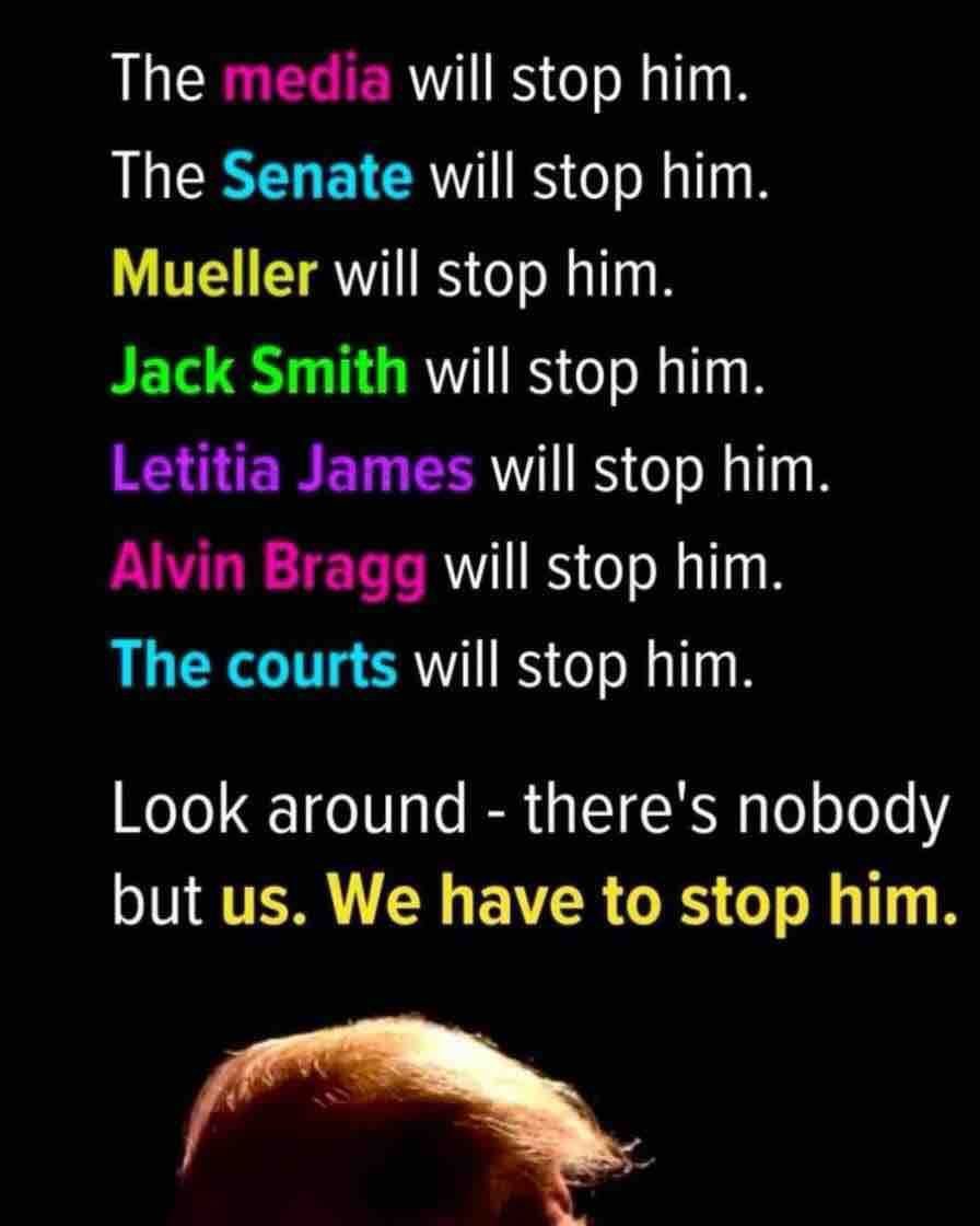 NickKnudsenUS's tweet photo. Yeah. The only entity that has been able to stop Teflon Don so far is the American people.

It’s up to us. https://t.co/JuS6AqI9Ma