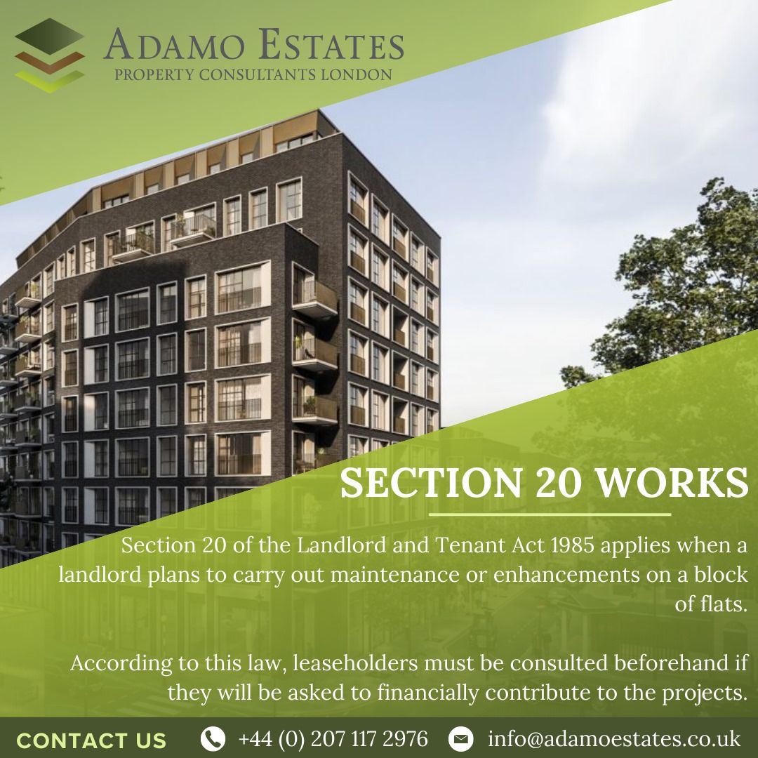 AdamoEstates's tweet photo. Empower your rights as a leaseholder with Adamo Estates' Section 20 expertise.   

In line with the Landlord and Tenant Act 1985, we assure you prior and effective communication of any enhancements to be done on a property you've and your financial role if any. https://t.co/tu73iwHi4l