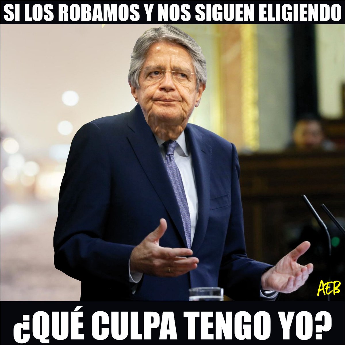 Los votantes que eligen a estos corruptos no son cómplices del saqueo y destrucción del país, el problema es la facilidad con la que se dejan manipular al extremo de estar convencidos de que apoyar a estos sinvergüenzas ineptos es lo correcto. Así es la estupidez humana...