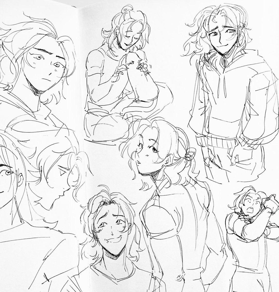 morfy_27's tweet photo. modern xie lian sketches cuz hes just a pretty lad #TGCF https://t.co/kd6xcjdedt