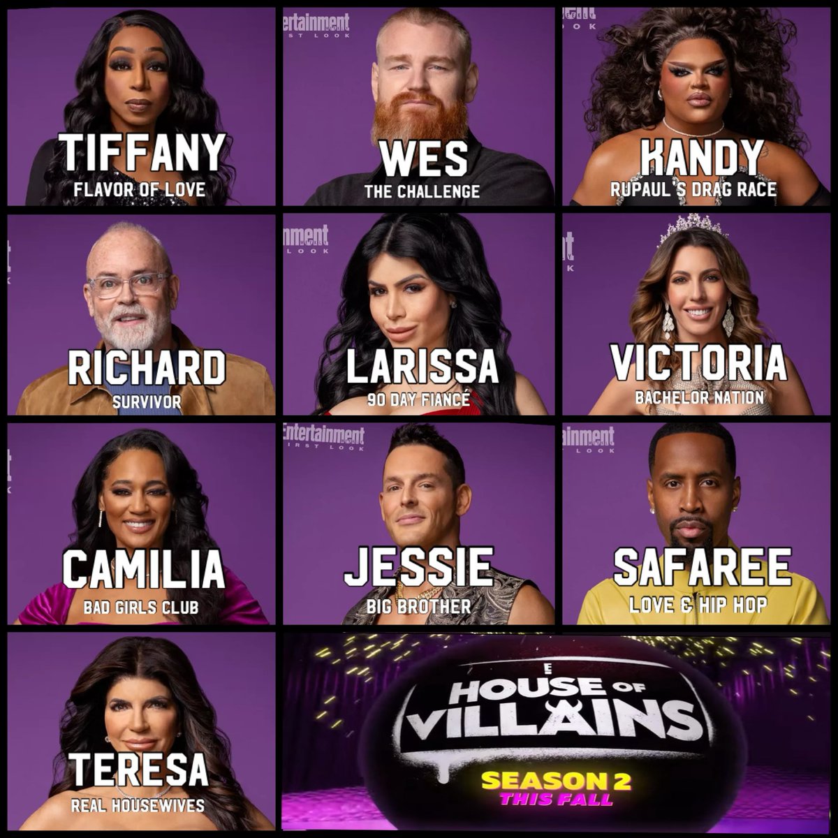 The official cast of House of Villains season 2, premiering this fall on E!.