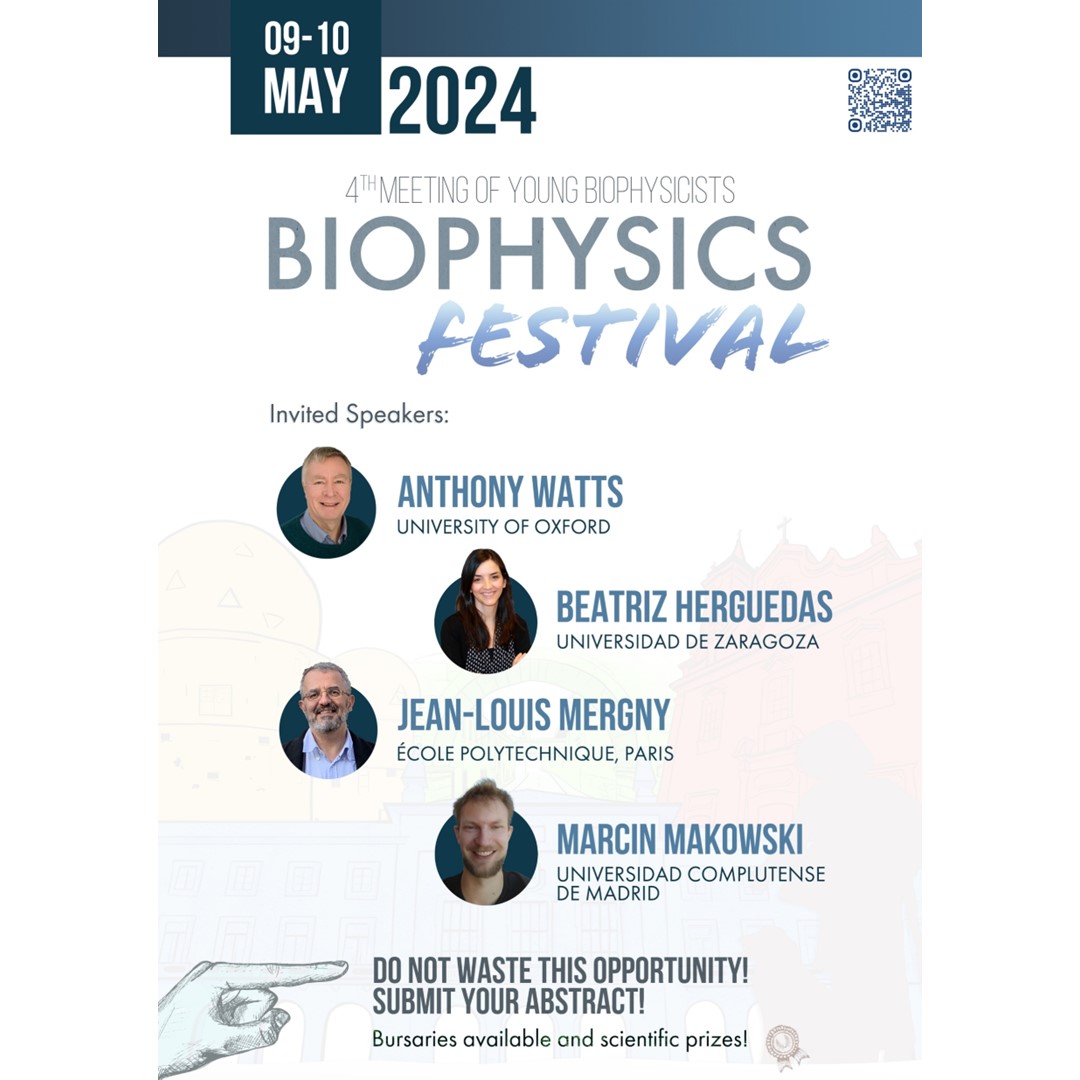The Biophysics Festival 2024 includes outstanding plenary speakers and we are counting on your high-quality works to be presented in this meeting!
You can still submit an abstract until Friday (29th May 2024).
Hope to see you all in Covilhã!! 😊
