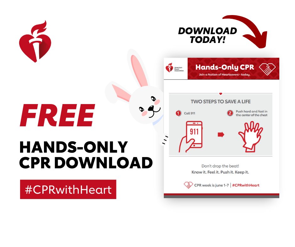 It's the holiday season! Many of us will be with friends and family soon. Download our free Hands-Only CPR poster and share with your circle. Every second counts. Are you prepared? ❤️ Learn more: spr.ly/6015ZZbUt #CPRwithHeart