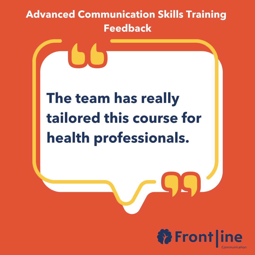 FLComs's tweet image. Our #ACST and #ECST courses are tailored to the needs of healthcare professionals, but the skills learnt can be applied to any situation where communication is key. 👂 🗣️ 👍 #FrontlineCommunication #CommunicationSkills #NHSEd #MedEd