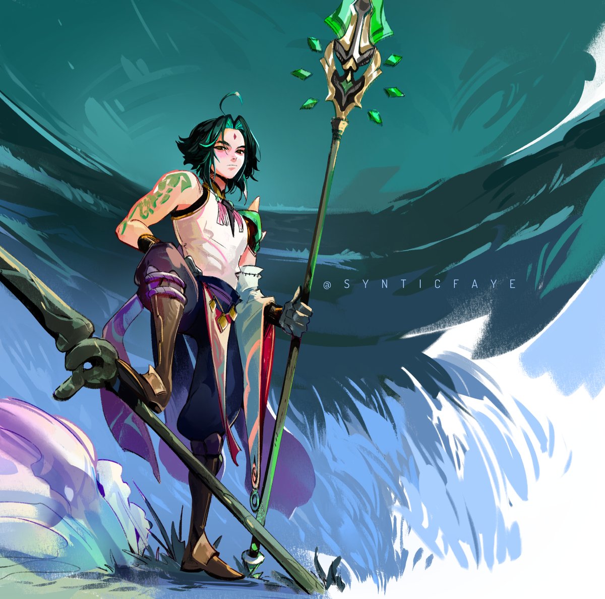 #魈 #原神 #GenshinImpact 💜✨ Finished!  ^^