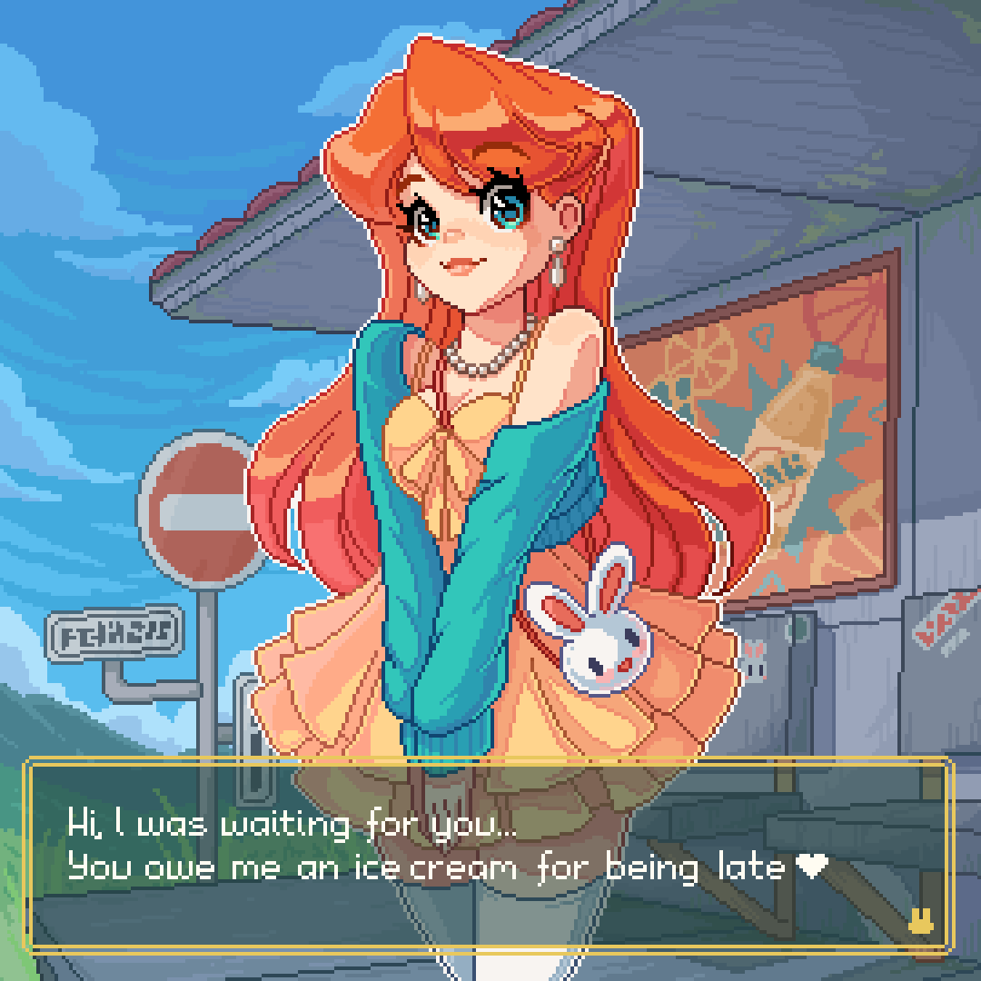 lysum_'s tweet photo. ✨THE DATE✨
Would you go downtown on a date with her?
YES/NO
#datingsimcollab #pixelart #ドット絵 https://t.co/qQwZAxev0t