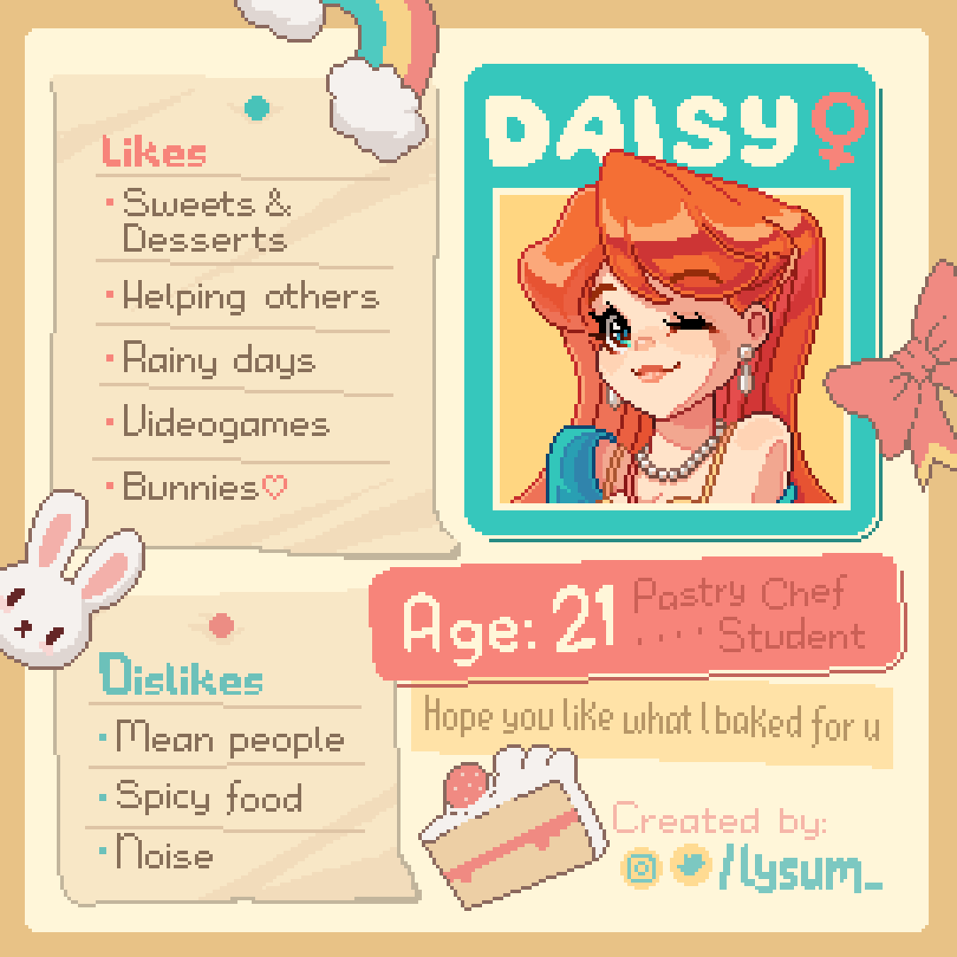 lysum_'s tweet photo. ✨THE DATE✨
Would you go downtown on a date with her?
YES/NO
#datingsimcollab #pixelart #ドット絵 https://t.co/qQwZAxev0t