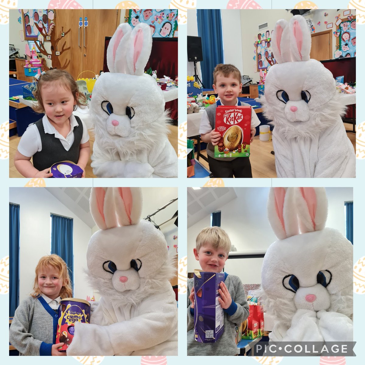 BSPDInfants's tweet photo. 🐰🥚🐣A visit from the Easter Bunny to award the prizes to our lucky winners! 🐰🥚🐣
Well done to everyone who entered the competition - we are very proud of you all! 👏💛👏 https://t.co/nGwhfGlgae