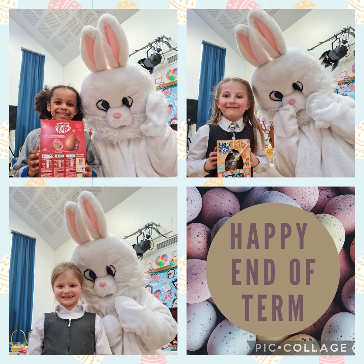 BSPDInfants's tweet photo. 🐰🥚🐣A visit from the Easter Bunny to award the prizes to our lucky winners! 🐰🥚🐣
Well done to everyone who entered the competition - we are very proud of you all! 👏💛👏 https://t.co/nGwhfGlgae
