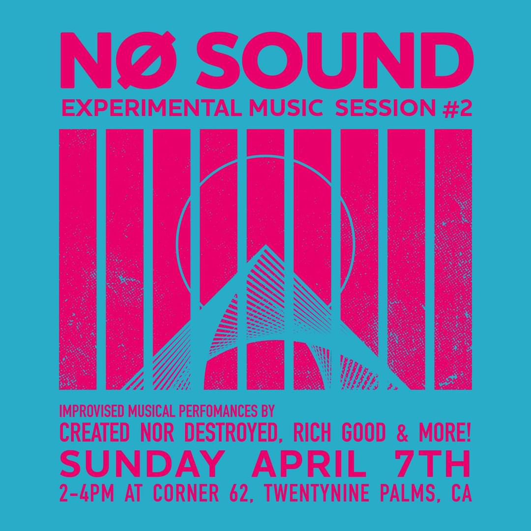 Sunday, April 7 I’ll be playing some improvised ambient music at Very Very in 29 Palms!