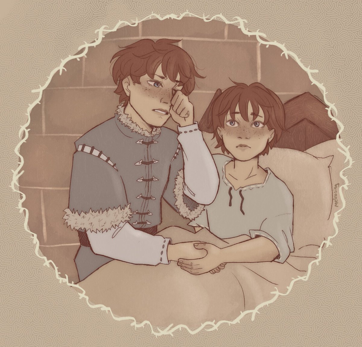 melrosing's tweet photo. "An adventure," Bran repeated wistfully. He heard his brother sob. The room was so dark he could not see the tears on Robb's face, so he reached out and found his hand. Their fingers twined together. #ASOIAF https://t.co/75R45d7orz