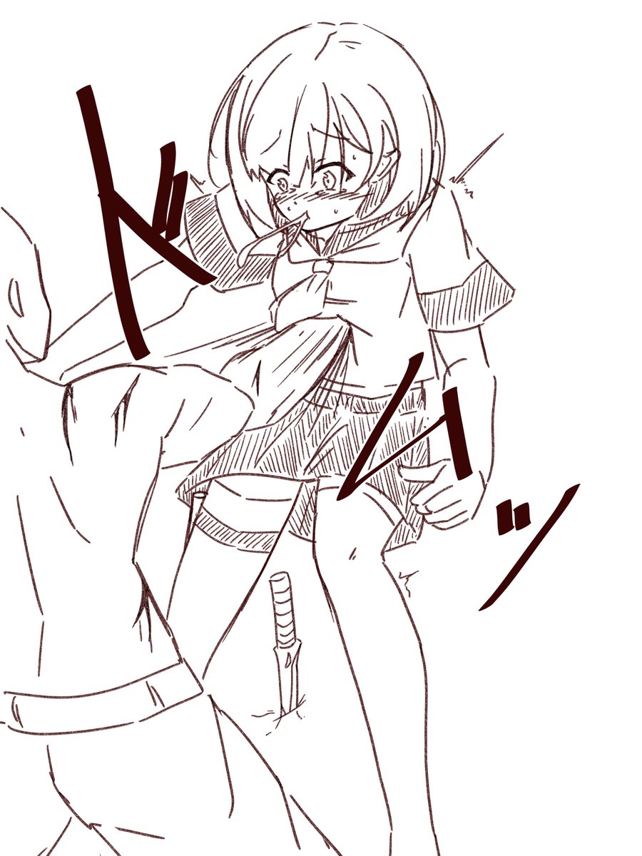 kureta_miya_G's tweet photo. 新しいデッサンフィギュア届いたので使って腹パン描いてみた
#女ザコ
#腹パン 
#リョナ https://t.co/nCGCU2OgbZ