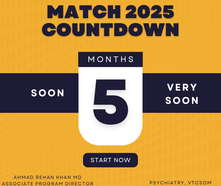 AhmadRehanKhan's tweet photo. MATCH 2025 Timeline:

Personal Statement:
Begin writing in June to allow ample time for edits and revisions.

USMLE Step 3:
Aim to complete by mid-August to ensure results are available before application submission(if it's in your plan). 

Program Selection:
Initiate the process between July and August.

Letters of Recommendation (LORs):
Contact mentors for LORs by July at the latest.

Letter of Interest (LOI):
Draft a concise, program-specific LOI in August, and consider sending a follow-up in September after applications are submitted.

Key Takeaway:
The earlier you start, the better.

For Residency Guidance, Susbcribe to my YouTube Channel:
https://t.co/MLMpII2dJ0

#Match2024 #Match2025 #Unmatched #insidethematch #ecfmg #eras #MedTwitter #MedEd #USMLE #residency