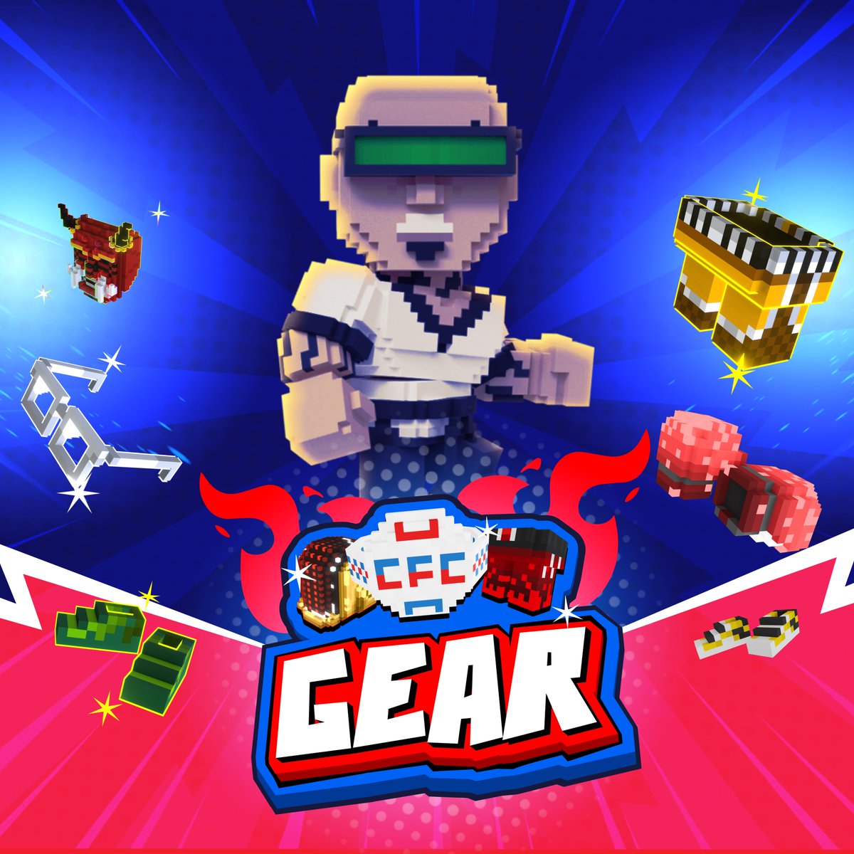 Use GEAR and power up your Fighter🔥

Gloves, shoes, belts, shorts, trainers and extras.

Explore different kinds of wearables to boost your main stats 💪🏻

Attack 🗡️
Defense 🛡️
Speed 🏃‍♂️‍
Technique 🥊