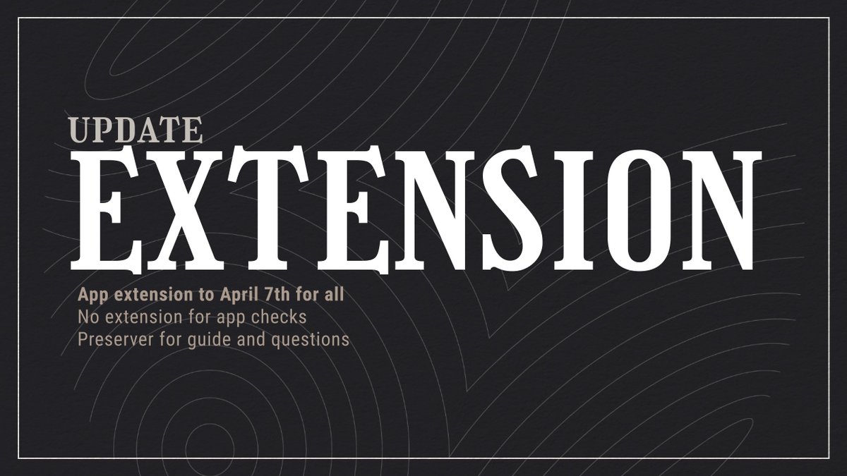 ✧ group update ✧

the app deadline has been moved to April 7th for all!

until that date, we will still be able to answer all your questions

preserver: discord.gg/PnsY2BECWR
lore: bitly.ws/3fXho
reserves: bitly.ws/38hnH
retrospring: retrospring.net/@throughthehusk