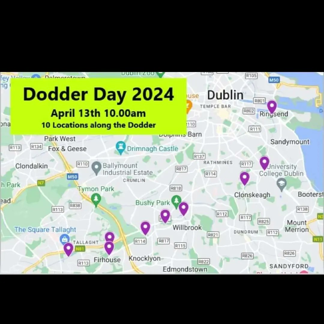 All welcome to help on Dodder Day! Please support <a href="/DodderAction/">Dodder Action</a> on their major annual cleanup of this beautiful river! Details of meeting points at facebook.com/share/p/vKo9Vx…
<a href="/SavetheHellfire/">SavetheHellfire</a> <a href="/SaveKnocklyonPk/">Friends of Knocklyon Park</a> <a href="/KnocklyonNet/">Knocklyon Network</a>