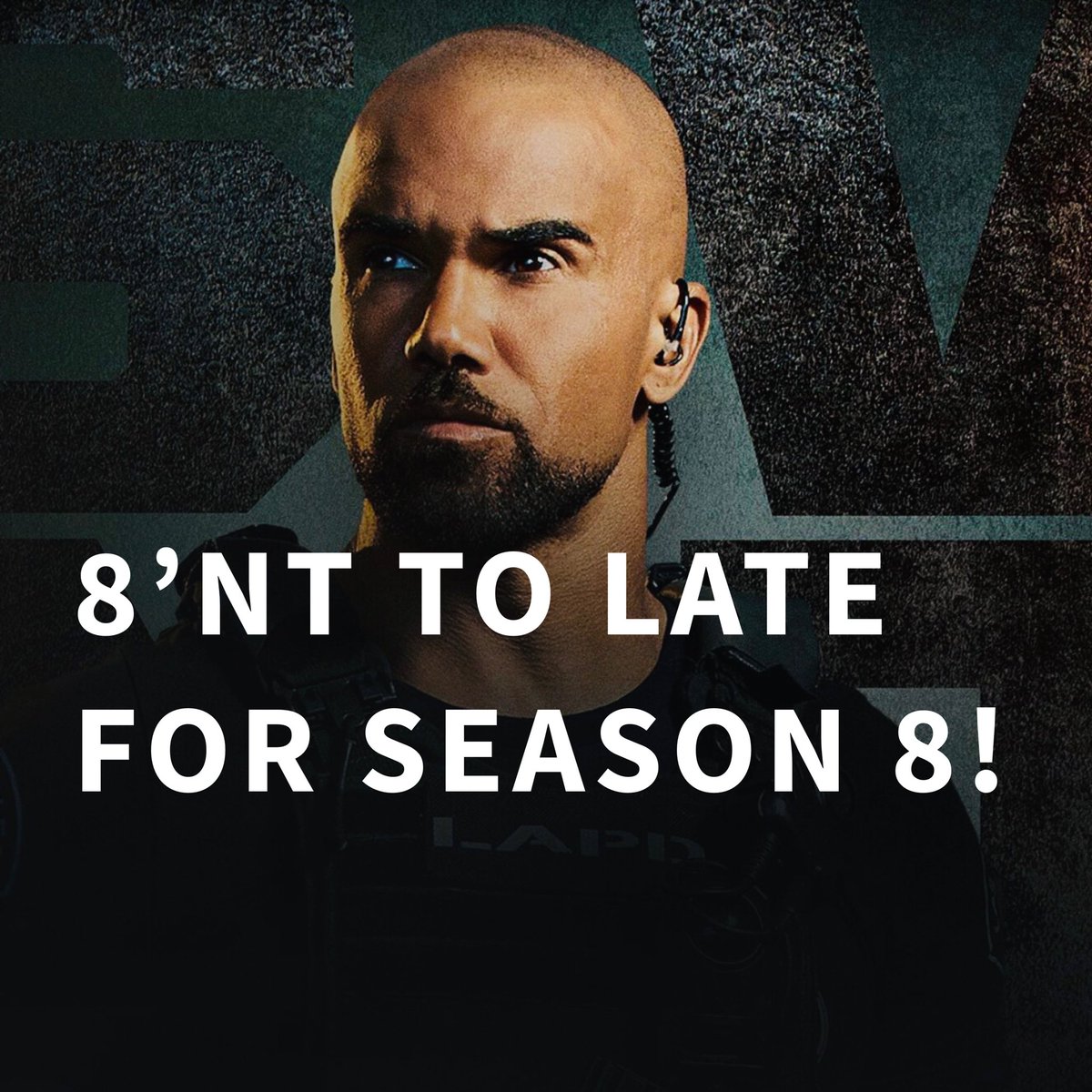 Don’t go breaking our hearts! We want Season 8! <a href="/swatcbs/">S.W.A.T.</a> <a href="/SPTV/">Sony Pictures Television 📺</a> <a href="/shemarmoore/">Shemar Moore</a> #Season8 #8nt2late #ainttolate #onemore #rollSWAT