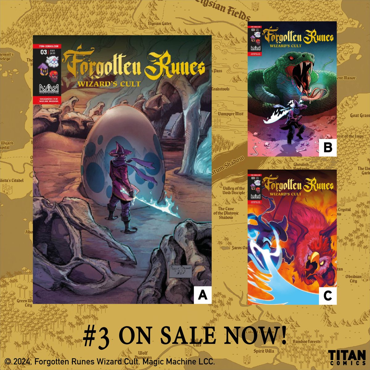 On sale NOW is FORGOTTEN RUNES: WIZARD'S CULT #3 from Joe Joe Rechtman (W) and @reilly_brown (A). Who is CHRONOMANCER GEORGE OF DREAMS and what is he trying to tell the reader?