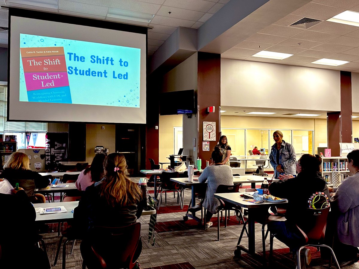 Participating in some fantastic professional learning with this talented duo of Coach Brandt and Ms. Rubicco, based on @Catlin_Tucker & @KatieNovakUDL’s “ The Shift to Student Led”, fantastic job ladies!