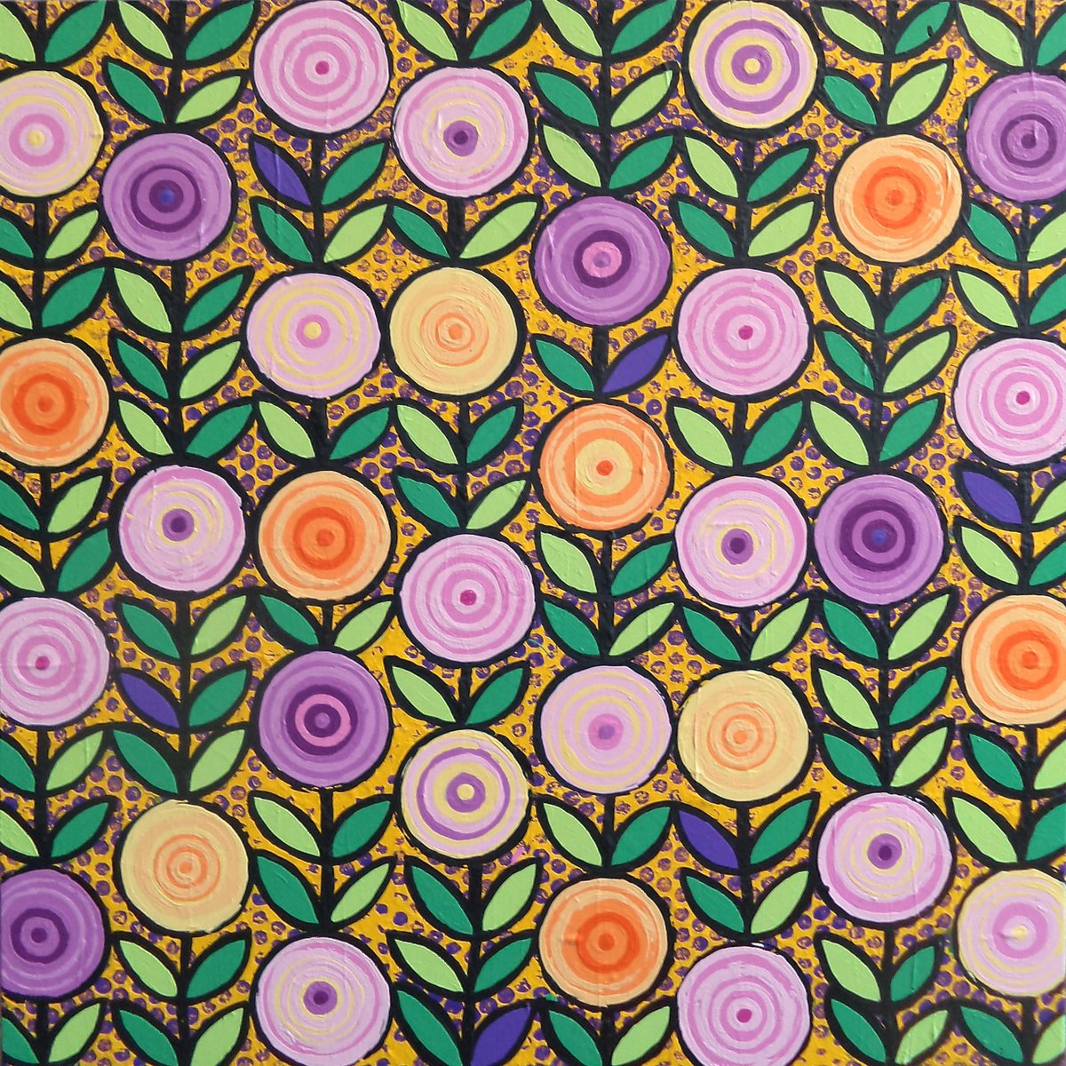 Foremost Dahlias
acrylic painting on wood
24x24 inch
available at shauno.ca

#circles #originalart #contemporaryart